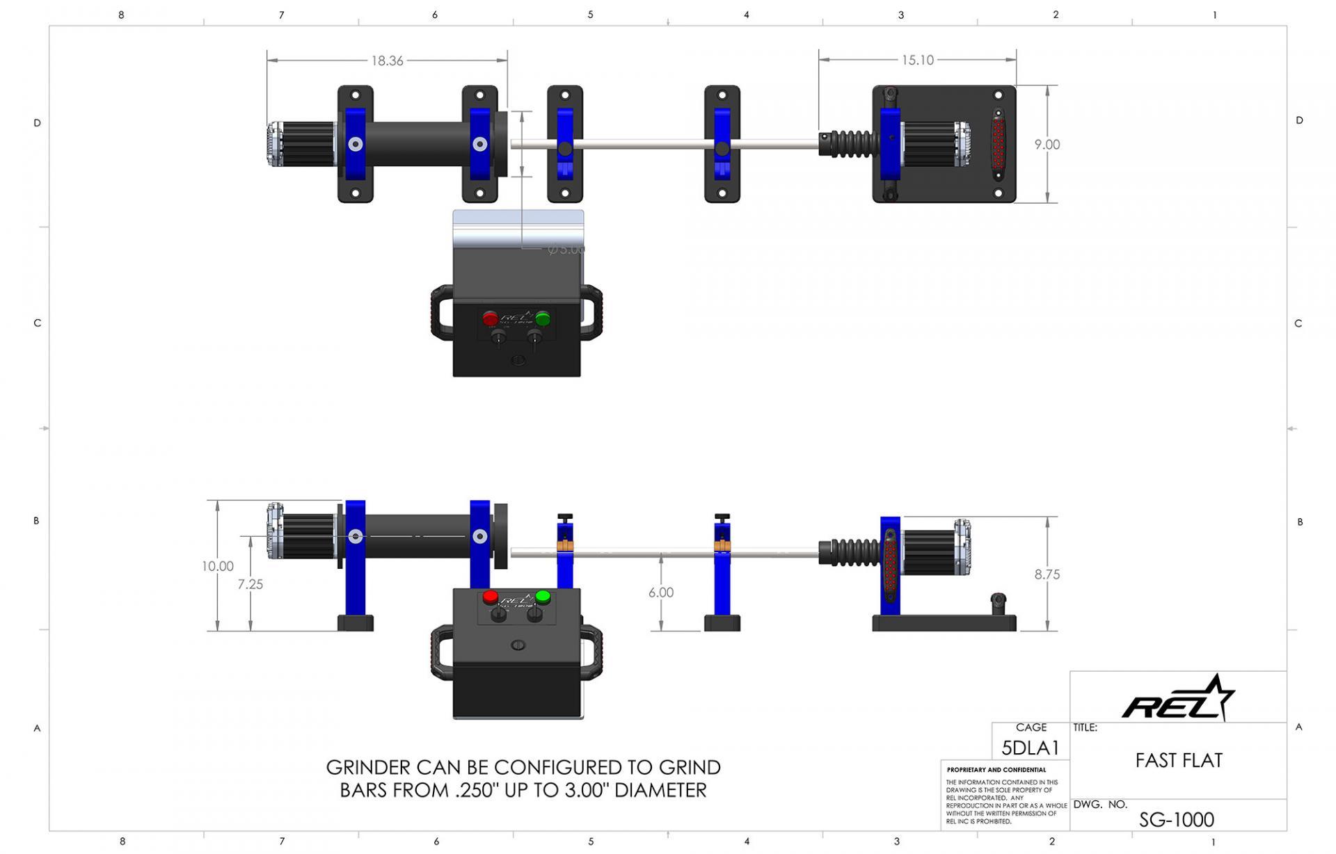 REL Engineered Solutions High Strain Rate Testing Bar End Conditioner Schematic